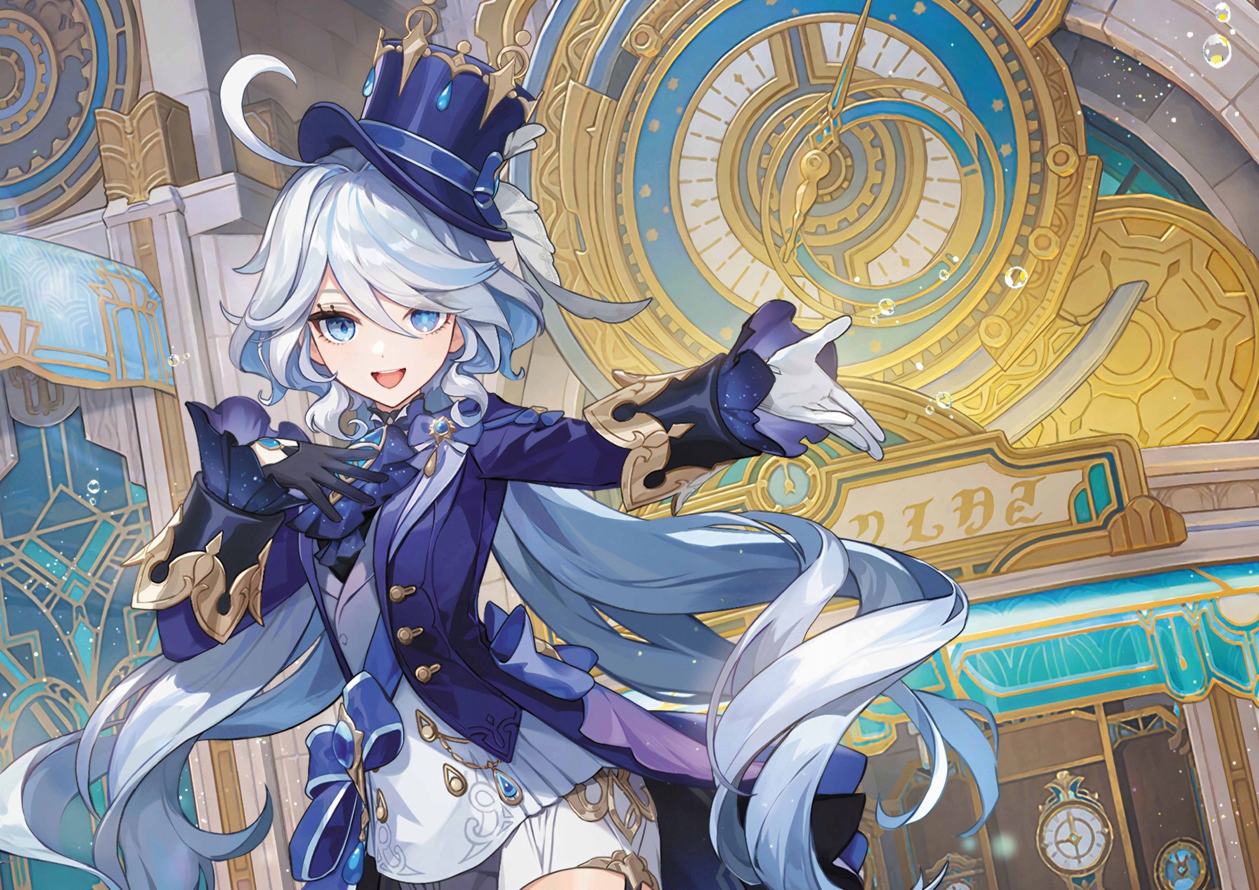 Plakat A3 Genshin Impact Anime Gra Furina de Fontaine Focalors