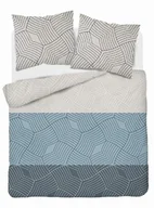 Pościel - Detexpol Pościel satynowa 220x200 szara niebieska beżowa ornamenty 5058B Home Satin 27 - miniaturka - grafika 1