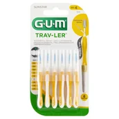 Pozostałe kosmetyki - G.U.M G.U.M Trav-Ler szczoteczki międzyzębowe 6 szt 1,3 mm Yellow Interdental Brush) - miniaturka - grafika 1