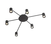 Lampy sufitowe - Redo 01-4052 - Oświetlenie punktowe NOA 6xGU10/10W/230V czarne - miniaturka - grafika 1
