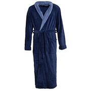 CelinaTex Nevada 0004325 elegancki płaszcz kąpielowy z kołnierzem dla kobiet i mężczyzn, odpowiedni do sauny, materiał: miękki polar (Coral Fleece), gramatura dzianiny: ok. 260 g/m, kolor: ciem