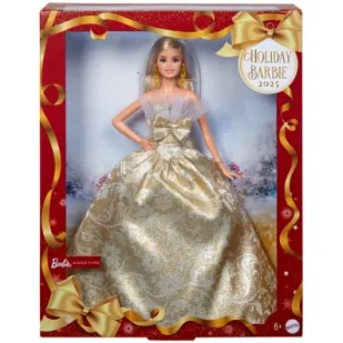 Barbie Świąteczna Lalka kolekcjonerska Blondynka Mattel - Lalki dla dziewczynek - miniaturka - grafika 1