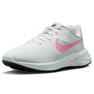 Nike Damskie trampki W Revolution 6 Nn, Biały Różowy Zaklęcie Skamieniałość Kamień Czarny, 40.5 EU - Trampki damskie - miniaturka - grafika 1