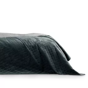 Narzuta velvetowa AMELIAHOME Laila, grafitowo-szary, 170x210 cm - Narzuty - miniaturka - grafika 1