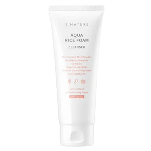 S.NATURE Aqua Rice Foam Cleanser ryżowa pianka do mycia twarzy 80ml - Pianki do mycia twarzy - miniaturka - grafika 1