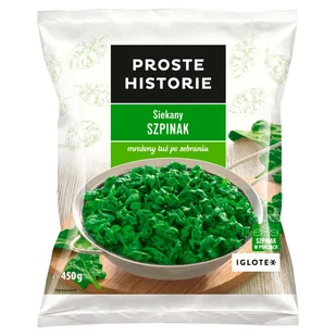 Proste Historie Szpinak siekany 450 g - Mrożonki warzywne i owocowe - miniaturka - grafika 1
