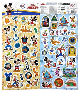 Naklejki Disney Myszka Miki +/- 50 szt. - 2 arkusze - Szkolne artykuły papiernicze - miniaturka - grafika 1