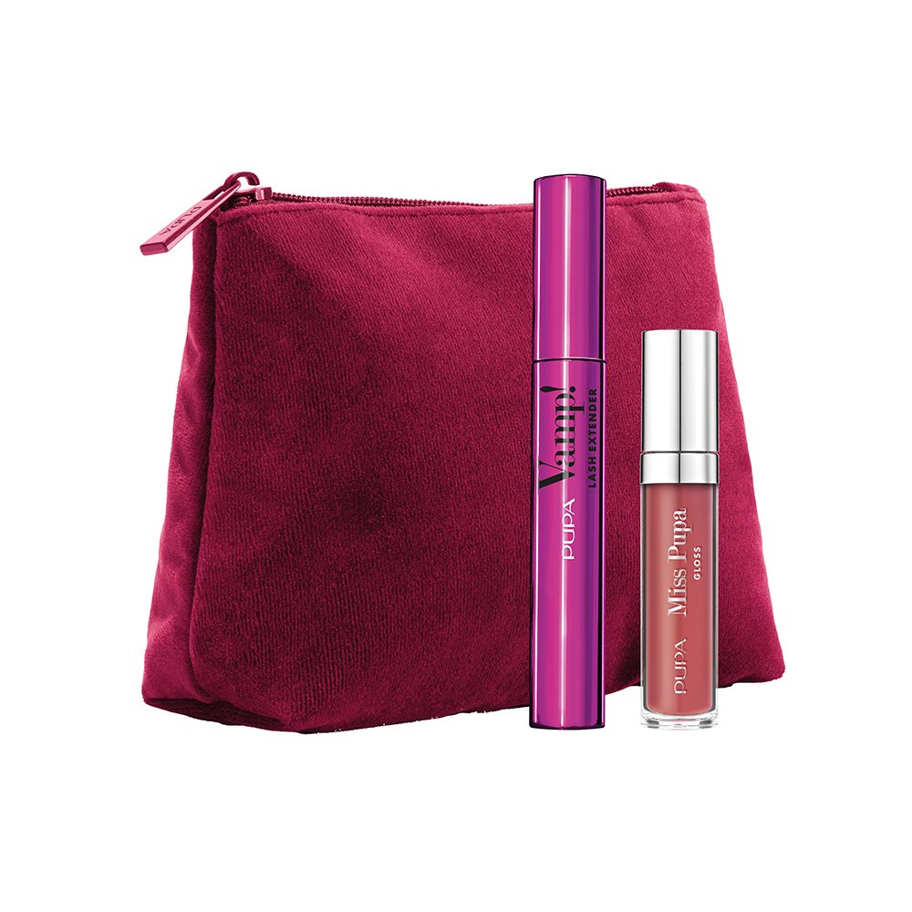 Pupa Vamp! Zestaw: Lash Extender Tusz do rzęs + Miss Pupa Błyszczyk do ust 402