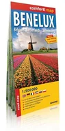 Atlasy i mapy - ExpressMap praca zbiorowa comfort! map Benelux: Belgia, Holandia, Luxembourg (Benelux. Belgium, Netherlands, Luxembourg). Laminowana mapa samochodowa 1:500 000 - miniaturka - grafika 1