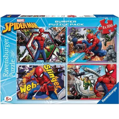 Ravensburger 6914 Puzzle 4x100 części Bumper Pack Spiderman 06914 9