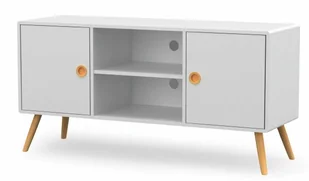 Komoda RTV Halmar MALMO RTV1 biały buk  - Szafki RTV - miniaturka - grafika 1