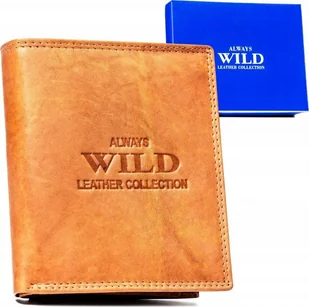 Always Wild Duży, skórzany portfel męski - Always Wild NoSize - Portfele - miniaturka - grafika 1