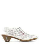 Sandały damskie - Rieker Sandały 46778-80 Biały - miniaturka - grafika 1