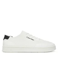 Sneakersy męskie - Sneakersy Calvin Klein Low Top Lace Up Knit HM0HM01726 Biały - miniaturka - grafika 1