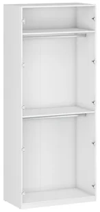 Biały korpus szafy z dwoma drążkami 100 cm L7-A17 - Szafy - miniaturka - grafika 1