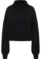Swetry damskie - Jalene Damski sweter z golfem 81133465, czarny, XS/S, czarny, XS-S - miniaturka - grafika 1