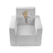 Krzesełka i taborety dla dzieci - ALBERO MIO Fotelik Basic PRINT Króliczek - miniaturka - grafika 1