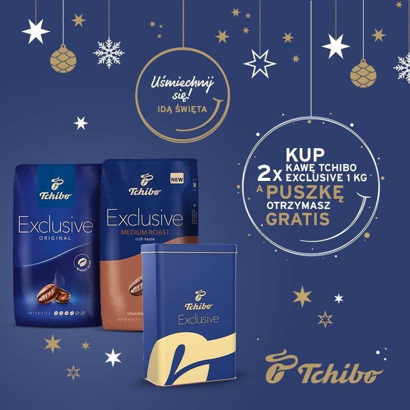 Tchibo Zestaw Kawy Ziarnistej 1kg + 1kg Puszka Gratis