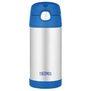 Termosy - Thermos Termos dziecięcy ze słomką 355 ml niebieski (stalowy) 120014 - miniaturka - grafika 1