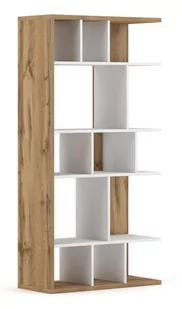 Regał Twin Dąb Wotan / Biały Mat - Inne meble do salonu - miniaturka - grafika 1