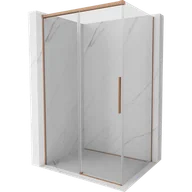 Kabiny prysznicowe - Mexen Rox kabina prysznicowa rozsuwana 135 x 95 cm, transparent, miedź szczotkowana - 8C2-135-095-65-00 - miniaturka - grafika 1