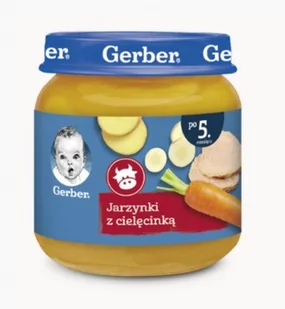 Gerber Smakowite jarzynki z cielęcinką po 5 miesiącu - 125 g - Dania dla dzieci - miniaturka - grafika 1