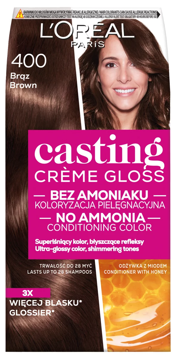 Loreal Casting Creme Gloss Krem koloryzujący 400 Brąz