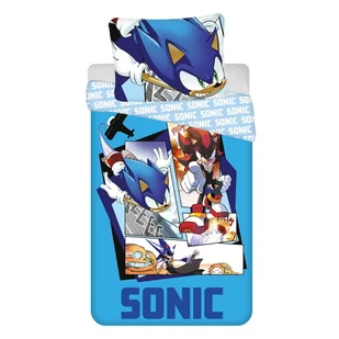 Bawełniana dziecięca pościel jednoosobowa 140x200 cm Sonic – Jerry Fabrics - Pościel dla dzieci - miniaturka - grafika 1