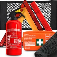 Akcesoria motoryzacyjne - Gaśnica Ogniochron 1kg Apteczka DIN Trójkąt Ostrzegawczy Organizer Siatka - miniaturka - grafika 1