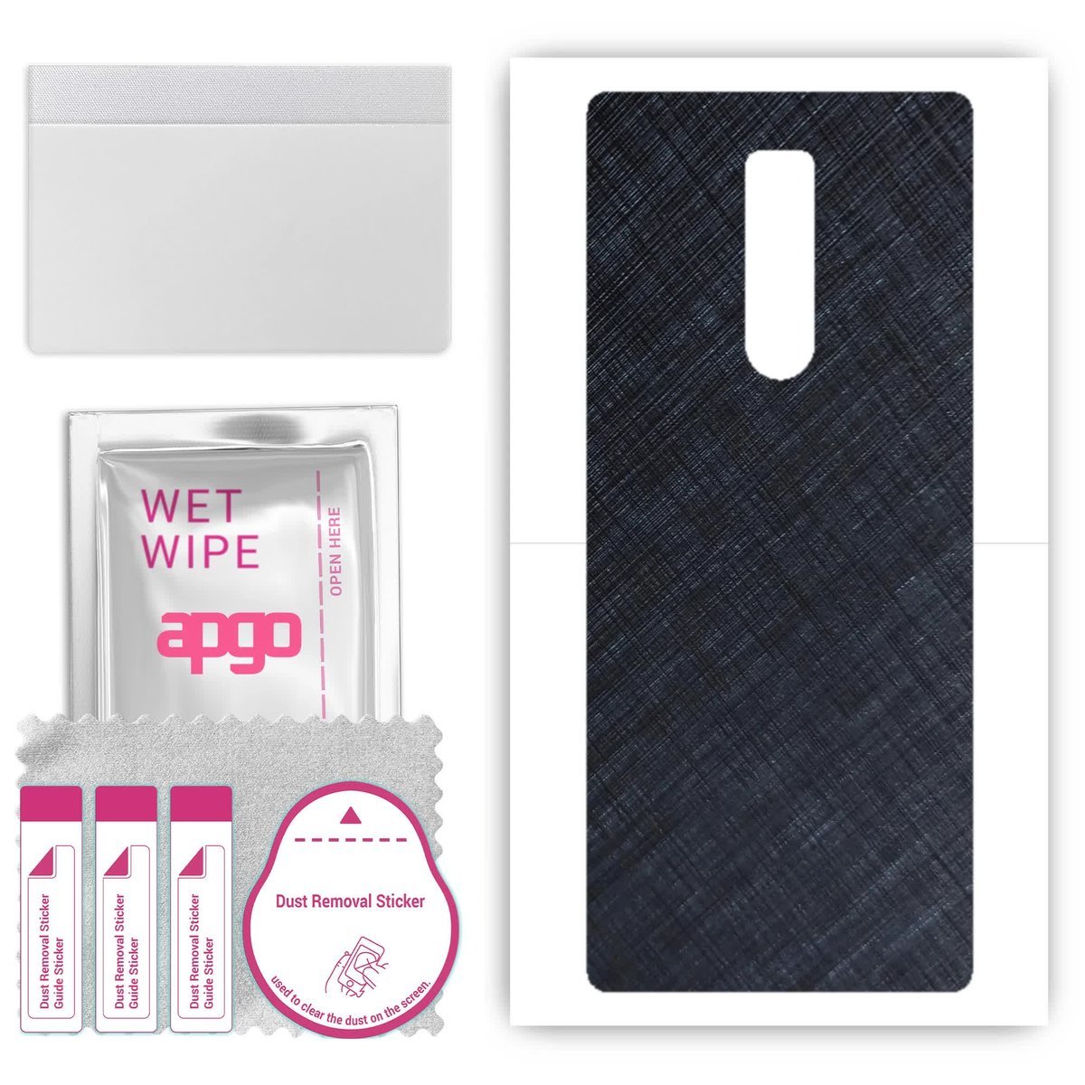 Folia naklejka skórka strukturalna na TYŁ do Sony Xperia 1 - Tytan Niebieski - apgo SKINS