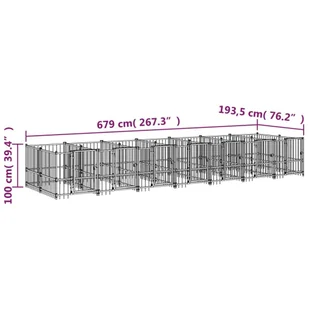 Lumarko Kojec zewnętrzny dla psa, stalowy, 13,14 m²! - Budy dla psów - miniaturka - grafika 7