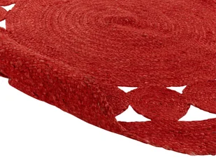 Dywan okrągły z juty ø 120 cm czerwony KOYUNLU - Dywany - miniaturka - grafika 5