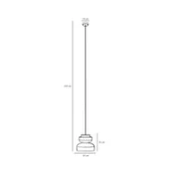 Lampy sufitowe - ALDEX Lampa wisząca Dalia, niebieska, metalowy klosz, 30 cm - miniaturka - grafika 1