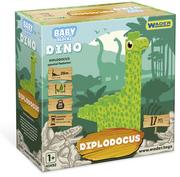 Klocki - Wader Klocki Dino Baby Blocks diplodok 41493 - - miniaturka - grafika 1