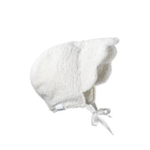 Elodie Details - Czapka Baby Bonnet - White Bouclé - 0-3 m-cy - Kombinezony dla dzieci - miniaturka - grafika 1