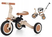 Rowerki trójkołowe - Petite&Mars Turbo  Wielofunkcyjny trójkołowy rowerek 5w1 Beżowy - miniaturka - grafika 1