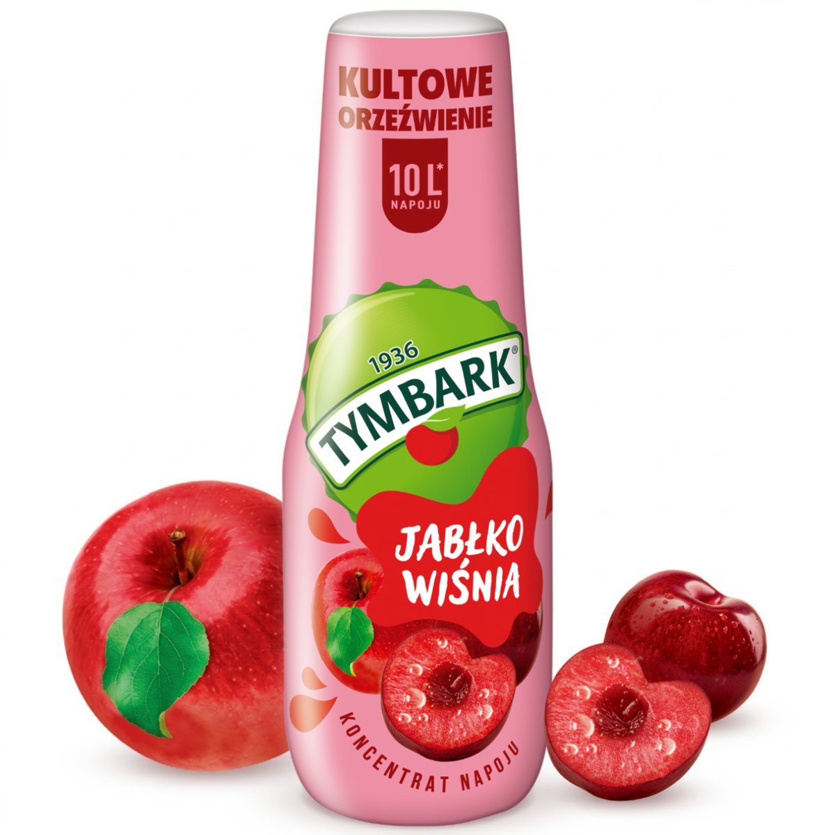 Syrop Tymbark Jabłko Wiśnia 500 ml Koncentrat Do Saturatora Wody Do 10 L