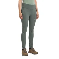 Spodnie sportowe damskie - Damskie legginsy Jack Wolfskin KLINTAL TIGHTS W slate green - XS - miniaturka - grafika 1