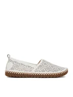 Półbuty damskie - Rieker Półbuty CEO-M2851-80 Biały - miniaturka - grafika 1