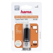 Pendrive - HAMA Laeta Twin, 64 GB, USB 3.0/microUSB - miniaturka - grafika 1