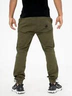 Spodnie męskie - Spodnie Materiałowe Jogger Męskie Oliwkowe / Czarne Jigga Crown 4XL - miniaturka - grafika 1