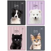 Zeszyty szkolne - 4 X ZESZYT A5, 32 KARTKI, W TRZY LINIE, INTERDRUK PUPPY SIGN - miniaturka - grafika 1