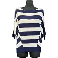 Koszulki i topy damskie - WAREHOUSE Koszulka na Długi Rękaw Damska Wygodna Granatowa Biała w Paski Rozmiar 34 - miniaturka - grafika 1