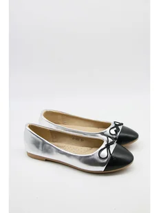 Bellucci Baleriny w kolorze srebrno-czarnym - Baleriny - miniaturka - grafika 1