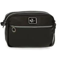 Torebki damskie - Pepe Jeans Christine Torba na ramię Czarna 24x16x9 cm Poliester z Detalami ze sztucznej skóry by Joumma Bags, Czarny (Black), Talla única, torebka na ramię - miniaturka - grafika 1