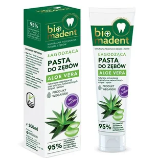 BioMadent BIO MADENT łagodząca pasta do zębów ALOE VERA 100 ml - Pasty do zębów - miniaturka - grafika 1