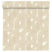 Tapety - Tapeta Geometryczna Selection Vinyl 868111 biało-złota winylowa na flizelinie - miniaturka - grafika 1