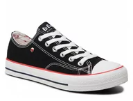 Trampki damskie - Lee Cooper Trampki Damskie, czarne (LCW-22-31-0879LA), rozmiar 38 - miniaturka - grafika 1