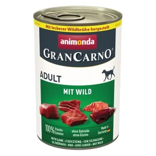 animonda GranCarno Original Adult Dziczyzna 6x400 g - Mokra karma dla psów - miniaturka - grafika 1