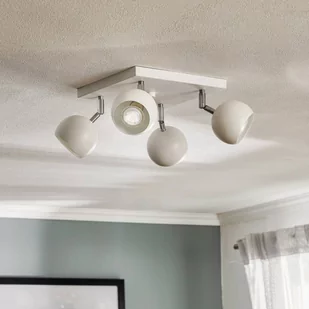 Spot sufitowy Flame, biały, 4-punktowy kwadrat - Lampy sufitowe - miniaturka - grafika 2